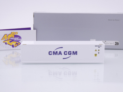 Preview: Herpa 960267 # 40 ft Highcube Reefer Container weiß " CMA CGM " 1:87