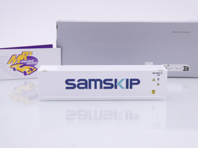 Preview: Herpa 960250 # 40 ft Highcube Reefer Container weiß " Samskip " 1:87