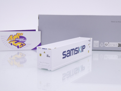Preview: Herpa 960250 # 40 ft Highcube Reefer Container weiß " Samskip " 1:87