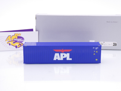 Preview: Herpa 960243 # 40 ft Highcube Container dunkelblau " APL " 1:87
