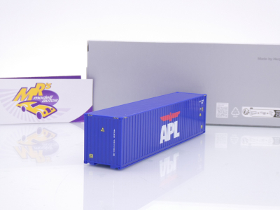 Preview: Herpa 960243 # 40 ft Highcube Container dunkelblau " APL " 1:87