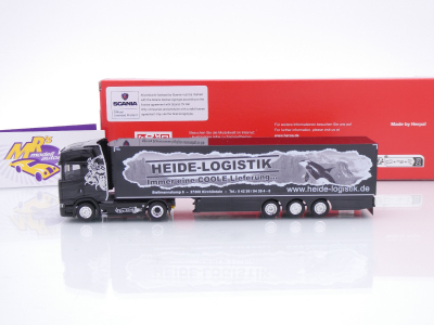 Preview: Herpa 319386 # Scania CS20 HD Kühlkoffer-Sattelzug " Heide Logistik " 1:87
