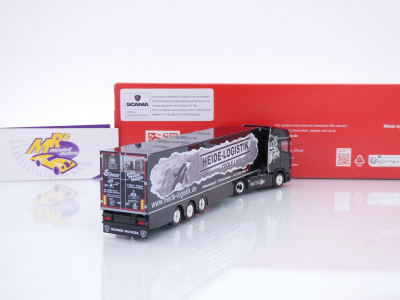 Preview: Herpa 319386 # Scania CS20 HD Kühlkoffer-Sattelzug " Heide Logistik " 1:87