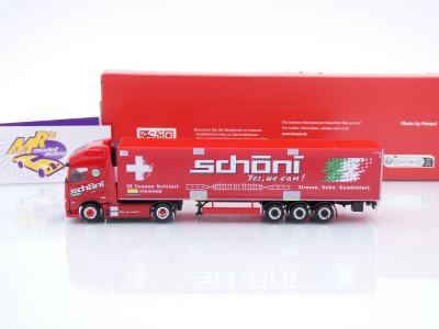 Preview: Herpa 319706 # Volvo FH GL XL Electric Kühlkoffer-Sattelzug " Schöni " 1:87