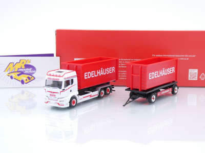 Herpa 319317 # MAN TGS TM Abrollmulden-Hängerzug " Edelhäuser " 1:87