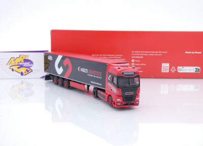Preview: Herpa 319324 # MAN TGX GX Schubboden-Sattelzug " Helo Logistics " 1:87