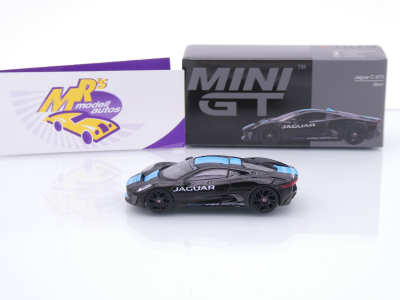 Preview: TSM MINI GT MGT01070-L # Jaguar C-X75 Hybrid Baujahr 2010 LHD " schwarz-blau " 1:64