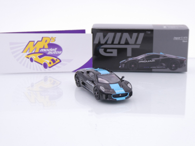 Preview: TSM MINI GT MGT01070-L # Jaguar C-X75 Hybrid Baujahr 2010 LHD " schwarz-blau " 1:64