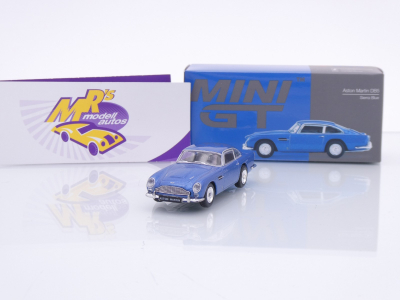 TSM MINI GT MGT00954-L # Aston Martin DB5 Baujahr 1965 LHD " Sierra Blue Metallic " 1:64