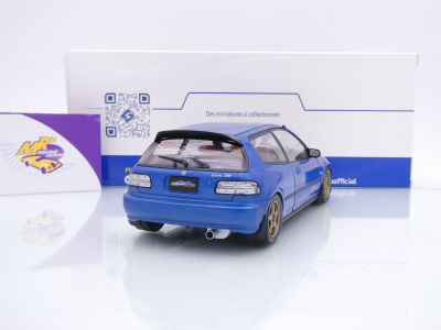 Preview: Solido S1810406 # Honda Civic (EG6) Kombi Baujahr 1991 " blaumetallic-schwarz " 1:18