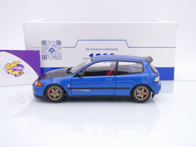 Preview: Solido S1810406 # Honda Civic (EG6) Kombi Baujahr 1991 " blaumetallic-schwarz " 1:18