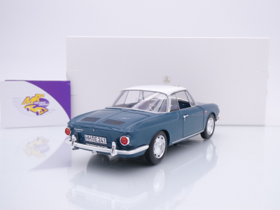 Preview: Norev 188646 # VW Karmann Ghia 1500 US Baujahr 1961 " Sea Blue - White " 1:18