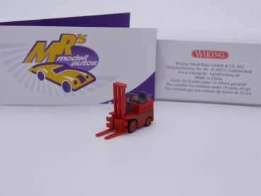 Wiking 1171 02 # Clark Gabelstapler Pionier im Lagerumschlag " rot " 1:87