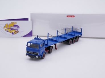Wiking 0554 06 # Mercedes Benz 2428 Rungensattelzug " blau-dunkelrot " 1:87
