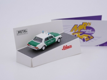 Preview: Schuco 26689 # Mercedes Benz 280 E Einsatzfahrzeug grün-weiß " Polizei " 1:87