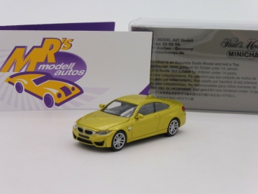 Minichamps 870027200 # BMW M4 Coupe Baujahr 2015 " Yellow metallic " 1:87