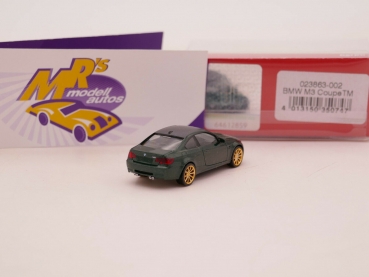 Preview: Herpa 033862-002 # BMW M3 Coupé Baujahr 2007 " britishracing-grünmetallic " 1:87