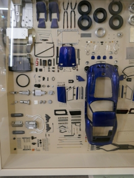 CMC A-023 # Bilderrahmen Ferrari 250 GTO Bauteile-Display " blaumetallic " 1:18 Limited 200