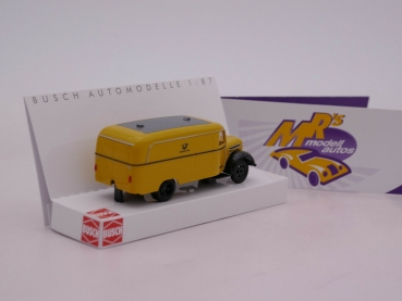 Preview: Busch 51802 # Robur Garant K 30 Kastenwagen Baujahr 1957 " Deutsche Post " 1:87