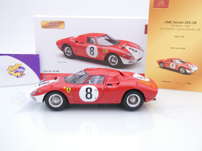 Preview: CMC M-262 # Ferrari 250 LM #8 12h. Reims 1964 " John Surtees - L. Bandini " 1:18