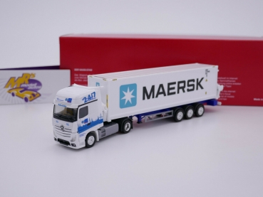 Herpa 313384 # Mercedes Benz Actros GS Seitenlader-SZ " GDH / Maersk " 1:87