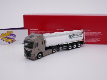 Herpa 313865 # Iveco S-Way Tank-Sattelzug " Ruhrkraft Spedition " 1:87