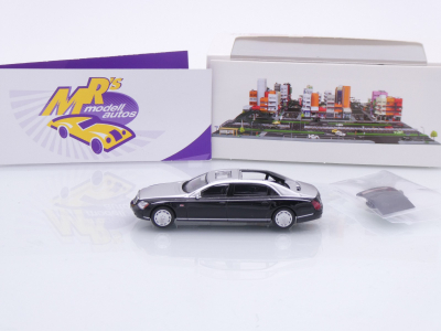 Preview: Micro City / Herpa 87MC000026 # Mercedes Maybach 62S Baujahr 2002 " schwarz-silber " 1:87