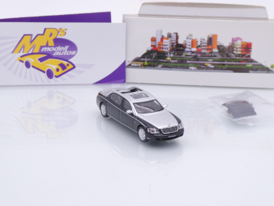 Preview: Micro City / Herpa 87MC000026 # Mercedes Maybach 62S Baujahr 2002 " schwarz-silber " 1:87