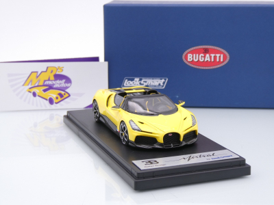 Preview: Look Smart LS544B # Bugatti W16 Mistral Cabriolet Baujahr 2023 " gelb " 1:43