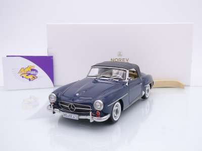 Norev 183403 # Mercedes-Benz 190 SL Cabriolet Baujahr 1957 " Middle Blue " 1:18