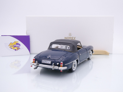 Preview: Norev 183403 # Mercedes-Benz 190 SL Cabriolet Baujahr 1957 " Middle Blue " 1:18