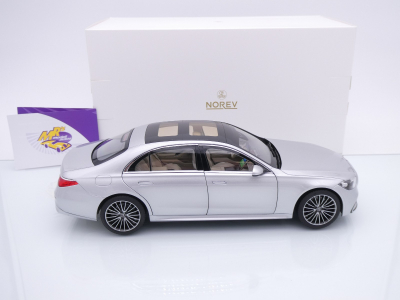 Preview: Norev 183805 # Mercedes-Benz S-Klasse S350 AMG Baujahr 2021 " silbermetallic " 1:18