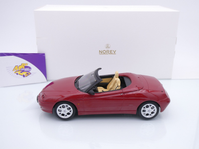 Preview: Norev 187854 # Alfa Romeo GTV Spider Baujahr 1999 " Proteo Red Metallic " 1:18