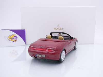 Preview: Norev 187854 # Alfa Romeo GTV Spider Baujahr 1999 " Proteo Red Metallic " 1:18