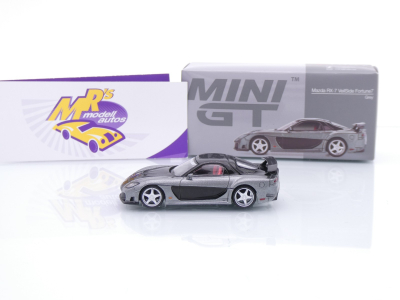 Preview: TSM MINI GT MGT01057-L # Mazda RX7 FD3S VeilSide Fortune " graumetallic-schwarz " 1:64