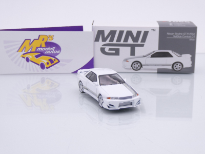 Preview: TSM MINI GT MGT01066-R # Nissan Skyline GT-R (R32) VeilSide Combat " weiß " 1:64