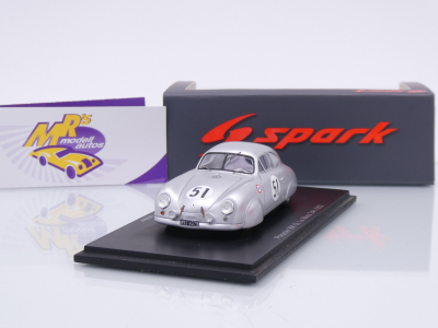 Spark S9703 # Porsche 356 SL #51 24h Le Mans 1952 " von Hanstein - Müller " 1:43