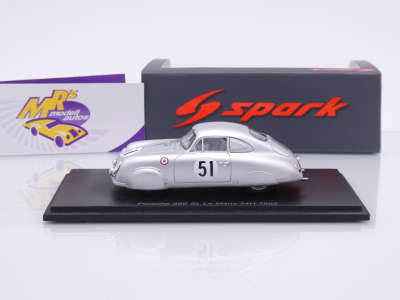 Preview: Spark S9703 # Porsche 356 SL #51 24h Le Mans 1952 " von Hanstein - Müller " 1:43