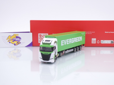 Herpa 319942 # Iveco S-Way LNG Container-Sattelzug " Rapstrucks Evergreen " 1:87