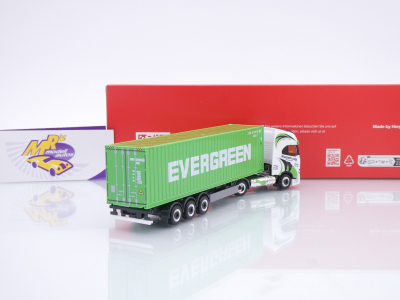 Preview: Herpa 319942 # Iveco S-Way LNG Container-Sattelzug " Rapstrucks Evergreen " 1:87