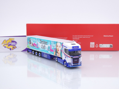 Preview: Herpa 320009 # Scania CS 20 HD Kühlkoffer-Sattelzug " Scheufler / Berliner Luft " 1:87