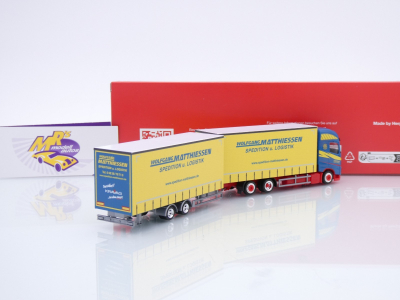 Preview: Herpa 319515 # Volvo FH GL XL Jumboplanen-Hängerzug " Wolfgang Matthiesen Spedition " 1:87