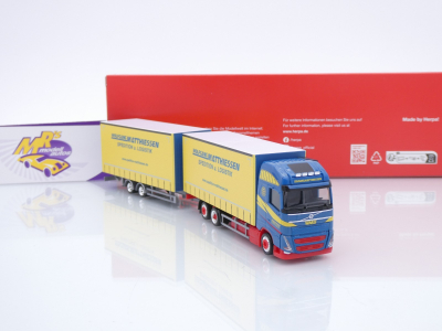 Preview: Herpa 319515 # Volvo FH GL XL Jumboplanen-Hängerzug " Wolfgang Matthiesen Spedition " 1:87