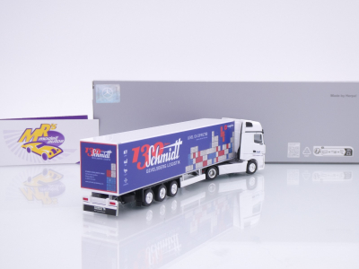 Preview: Herpa 959728 # Mercedes Actros Koffer-Sattelzug " 130 Jahre Schmidt Gevelsberg " 1:87