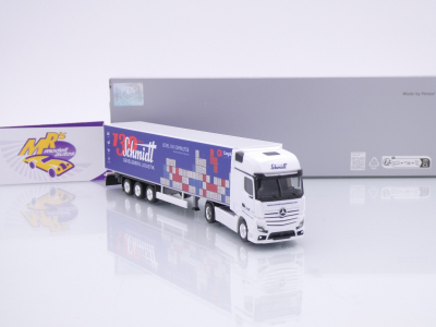 Preview: Herpa 959728 # Mercedes Actros Koffer-Sattelzug " 130 Jahre Schmidt Gevelsberg " 1:87