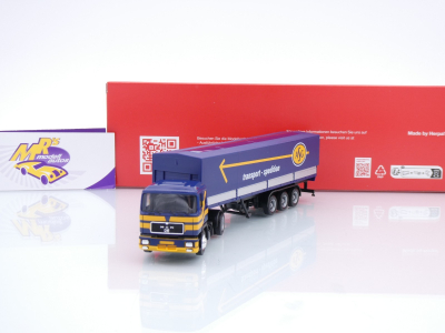 Herpa 319638 # MAN F90 2/3-achs Planen-Sattelzug " ASG Spedition Schweden " 1:87
