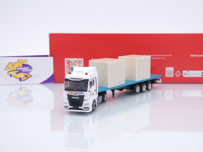Herpa 320252 # MAN TGX GM Flachbett-Sattelzug + 10f Koffer " Circus Krone " 1:87