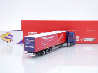 Preview: Herpa 319881 # DAF XG Gardinenplanen-Sattelzug " Heinloth Logistic Expert " 1:87