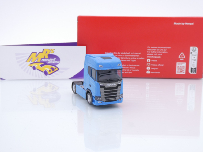 Preview: Herpa 306768-006 # Scania CS20 HD 2-achs Zugmaschine " Lichtblau " 1:87
