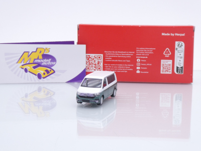 Herpa 096805-004 # Volkswagen VW T6.1 California " Candyweiß-Bayleafgrün " 1:87